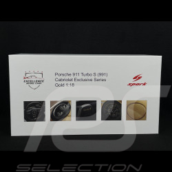 Porsche 911 Turbo S Typ 991 Exclusive Series Cabriolet 2017 Metallic Gelbgold  RS Selection x Spark 1/18 18RSF004