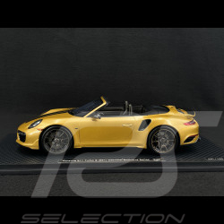 Porsche 911 Turbo S Type 991 Exclusive Series Cabriolet 2017 Or Jaune Métallique RS Selection x Spark 1/18 18RSF004