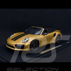 Porsche 911 Turbo S Typ 991 Exclusive Series Cabriolet 2017 Metallic Gelbgold  RS Selection x Spark 1/18 18RSF004