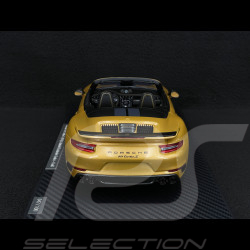 Porsche 911 Turbo S Type 991 Exclusive Series Cabriolet 2017 Metallic Yellow Gold RS Selection x Spark 1/18 18RSF004
