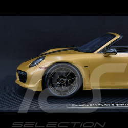 Porsche 911 Turbo S Type 991 Exclusive Series Cabriolet 2017 Metallic Yellow Gold RS Selection x Spark 1/18 18RSF004