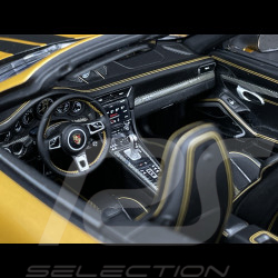 Porsche 911 Turbo S Type 991 Exclusive Series Cabriolet 2017 Or Jaune Métallique RS Selection x Spark 1/18 18RSF004