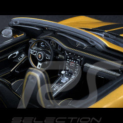 Porsche 911 Turbo S Type 991 Exclusive Series Cabriolet 2017 Or Jaune Métallique RS Selection x Spark 1/18 18RSF004