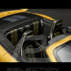 Porsche 911 Turbo S Type 991 Exclusive Series Cabriolet 2017 Metallic Yellow Gold RS Selection x Spark 1/18 18RSF004