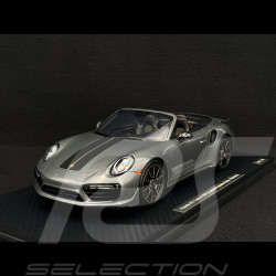 Porsche 911 Turbo S Type 991 Exclusive Series Cabriolet 2017 Gris Agate Métallique RS Selection x Spark 1/18 18RSF005