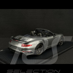 Porsche 911 Turbo S Type 991 Exclusive Series Cabriolet 2017 Gris Agate Métallique RS Selection x Spark 1/18 18RSF005