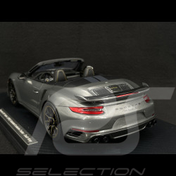 Porsche 911 Turbo S Typ 991 Exclusive Series Cabriolet 2017 Metallic Achatgrau RS Selection x Spark 1/18 18RSF005