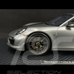 Porsche 911 Turbo S Type 991 Exclusive Series Cabriolet 2017 Agate Metallic Grey RS Selection x Spark 1/18 18RSF005