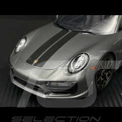 Porsche 911 Turbo S Type 991 Exclusive Series Cabriolet 2017 Agate Metallic Grey RS Selection x Spark 1/18 18RSF005