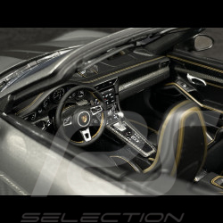 Porsche 911 Turbo S Type 991 Exclusive Series Cabriolet 2017 Agate Metallic Grey RS Selection x Spark 1/18 18RSF005