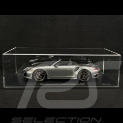 Porsche 911 Turbo S Type 991 Exclusive Series Cabriolet 2017 Agate Metallic Grey RS Selection x Spark 1/18 18RSF005