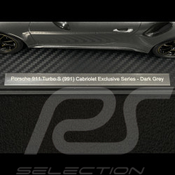 Porsche 911 Turbo S Type 991 Exclusive Series Cabriolet 2017 Agate Metallic Grey RS Selection x Spark 1/18 18RSF005