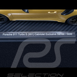 Porsche 911 Turbo S Type 991 Exclusive Series Cabriolet 2017 Or Jaune Métallique RS Selection x Spark 1/18 18RSF004