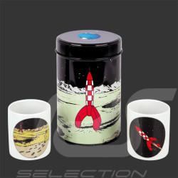 Coffret Tintin - Café Bio avec Tasses - Objectif Lune / On a Marché sur la Lune 17009