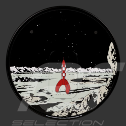 Horloge Tintin Lune avec Fusée - Objectif Lune - 35 cm Argent 82055