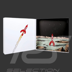 Horloge Tintin Lune avec Fusée - Objectif Lune - 35 cm Argent 82055