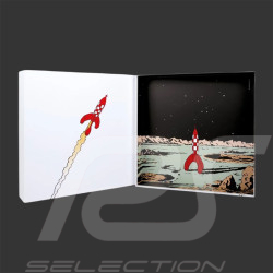 Tintin Clock Moon with Rocket - Destination Moon - 35 cm Red 82056
