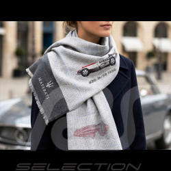 Maserati Scarf Classic 1914 Made in Italy Grey / White 920018040