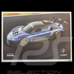 Poster Maserati Corse GT2 Bleu 920032988