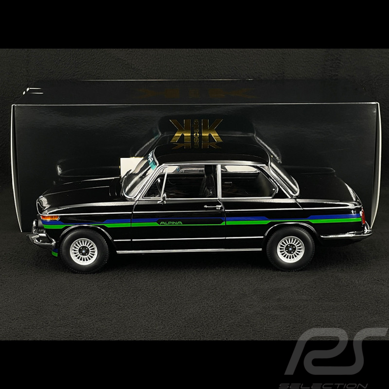 BMW 2002 Alpina SERIE 2 1974 Black with Blue/Green Stripes 1/12 KK-Scale KKDC120105