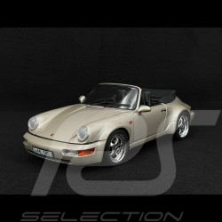 Porsche 911 Carrera 2 Type 964 Turbo Look Cabriolet 1992 Argent Zermatt Métallisé 1/18 Norev 187140