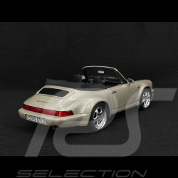 Porsche 911 Carrera 2 Type 964 Turbo Look Cabriolet 1992 Zermatt Silver Metallic 1/18 Norev 187140