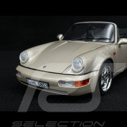 Porsche 911 Carrera 2 Type 964 Turbo Look Cabriolet 1992 Zermatt Silver Metallic 1/18 Norev 187140