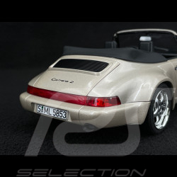 Porsche 911 Carrera 2 Type 964 Turbo Look Cabriolet 1992 Argent Zermatt Métallisé 1/18 Norev 187140