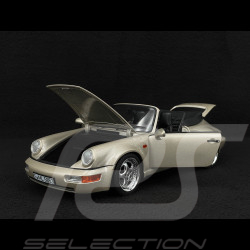 Porsche 911 Carrera 2 Type 964 Turbo Look Cabriolet 1992 Zermatt Silver Metallic 1/18 Norev 187140