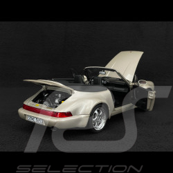 Porsche 911 Carrera 2 Type 964 Turbo Look Cabriolet 1992 Argent Zermatt Métallisé 1/18 Norev 187140