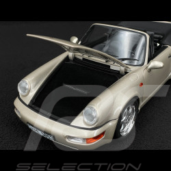 Porsche 911 Carrera 2 Type 964 Turbo Look Cabriolet 1992 Argent Zermatt Métallisé 1/18 Norev 187140