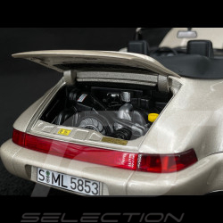 Porsche 911 Carrera 2 Type 964 Turbo Look Cabriolet 1992 Argent Zermatt Métallisé 1/18 Norev 187140