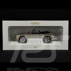 Porsche 911 Carrera 2 Typ 964 Turbo Look Cabriolet 1992 Zermatt Silber Metallic 1/18 Norev 187140