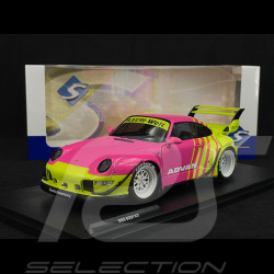 Porsche 911 RWB BodyKit Advan 2024 Rose / Jaune 1/18 Solido S1808510