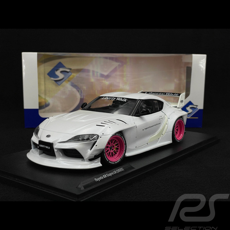 Toyota GR Supra Liberty Walk 2025 White/Pink 1/18 Solido S1815502