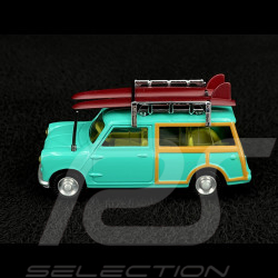 Mini Countryman 1965 with Roof Racks and Surfboard Turquoise Blue 1/42 Corgi Toys CD54321014