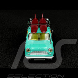 Mini Countryman 1965 with Roof Racks and Surfboard Turquoise Blue 1/42 Corgi Toys CD54321014