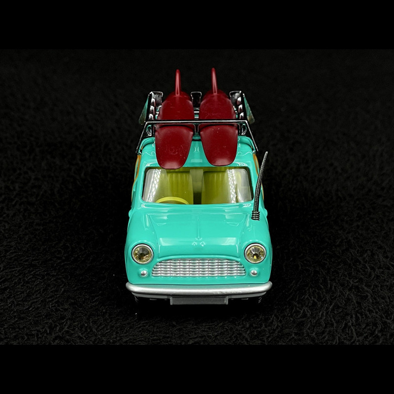 Mini Countryman 1965 with Roof Racks and Surfboard Turquoise Blue