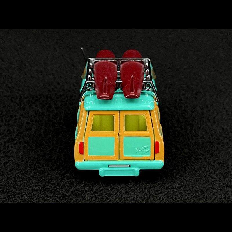 Mini Countryman 1965 with Roof Racks and Surfboard Turquoise Blue