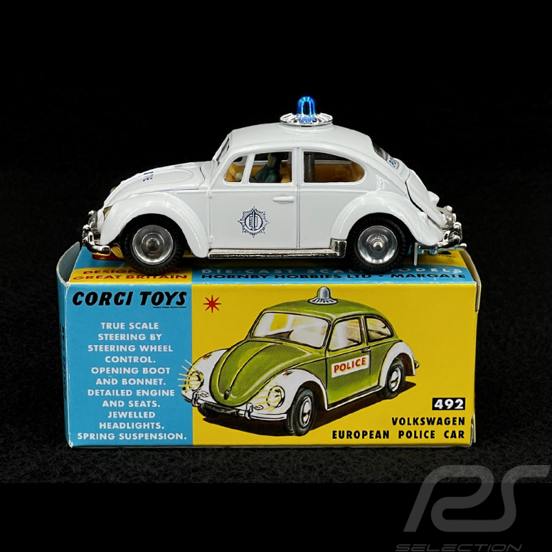 Volkswagen Beetle European Police Car Dutch Version White 1/44 Corgi Toys CD54321060