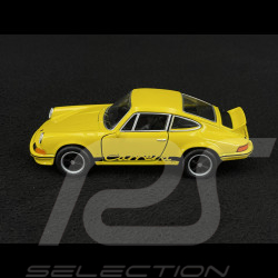 Porsche 911 Carrera RS 2.7 1973 Jaune / Bandes Noires Jouet à friction 1/38 Welly MAP01091124