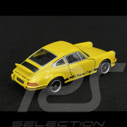 Porsche 911 Carrera RS 2.7 1973 Jaune / Bandes Noires Jouet à friction 1/38 Welly MAP01091124