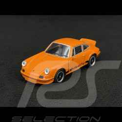 Porsche 911 Carrera RS 2.7 1973 Orange / Bandes Noires Jouet à friction 1/38 Welly MAP01091124