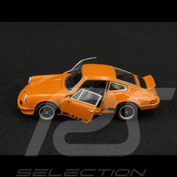 Porsche 911 Carrera RS 2.7 1973 Orange / Schwarze Streifen Reibungsspielzeug 1/38 Welly MAP01091124