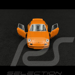 Porsche 911 Carrera RS 2.7 1973 Orange / Schwarze Streifen Reibungsspielzeug 1/38 Welly MAP01091124