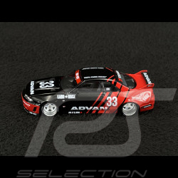 Nissan Skyline GT-R R33 Kaido Works Advan Black / Red 1/64 Mini GT KHMG191