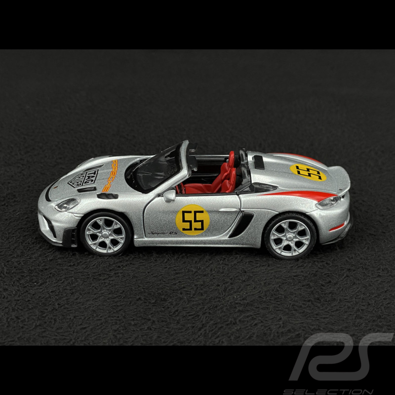 Porsche 718 Spyder RS Typ 982 Panamericana n° 55 2023 Silber Reibungsspielzeug 1/38 Welly MAP01071825
