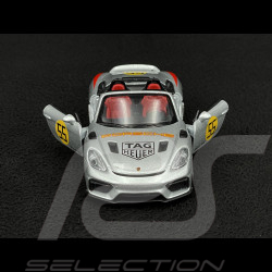 Porsche 718 Spyder RS Type 982 Panamericana n° 55 2023 Argent Jouet à friction 1/38 Welly MAP01071825