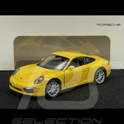 Porsche 911 Carrera S Type 991 2011 Yellow Friction Toy 1/38 Welly MAP01024015