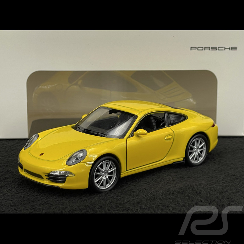 Porsche 911 Carrera S Type 991 2011 Jaune Jouet à friction 1/38 Welly MAP01024015